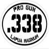 338 Lapua Decal - Black Pro Gun .338 Magnum view 1