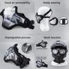 Aoutacc Airsoft Half Face Mask Steel Mesh and Goggles Set, Tactical Masks Protection Gear for Paintball BBS CS Nerf Game Cosplay Halloween Costume Accessories (Black) view 2