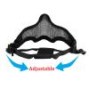 Aoutacc Airsoft Half Face Mask Steel Mesh and Goggles Set, Tactical Masks Protection Gear for Paintball BBS CS Nerf Game Cosplay Halloween Costume Accessories (Black) view 3