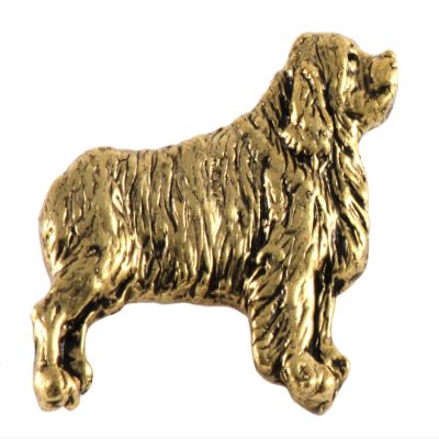 Clumber Spaniel Pin, Full Body, Gold Plated, DG356F, 1 1/2 Inches, Handmade in the USA, Clumber Spaniel Gift, Realistic, Cute Pin, Metal, Lapel Pins, Hat Pin, Brooch, Gift, Over 90 Dog Breeds Available