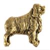 Clumber Spaniel Pin, Full Body, Gold Plated, DG356F, 1 1/2 Inches, Handmade in the USA, Clumber Spaniel Gift, Realistic, Cute Pin, Metal, Lapel Pins, Hat Pin, Brooch, Gift, Over 90 Dog Breeds Available view 1