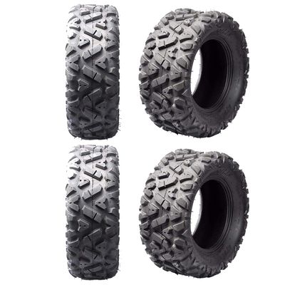 WPHMOTO Pack of 4 ATV Tires 25x8-12 & 25x10-12 Font Rear for Go Kart Quad Buggy