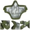 Aoutacc Airsoft Half Face Mask Steel Mesh and Goggles Set, Tactical Masks Protection Gear for Paintball BBS CS Nerf Game Cosplay Halloween Costume Accessories (ArmyGreen) view 2
