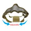 Aoutacc Airsoft Half Face Mask Steel Mesh and Goggles Set,Tactical Masks Protection Gear for Paintball BBS CS Nerf Game Cosplay Halloween Costume Accessories (Tan with Pattern) view 3