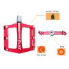 UPANBIKE Mountain Bike Bearing Pedals 9/16'' Spindle Aluminum Alloy Flat Platform for BMX MTB Road Bicycle (Red) view 4