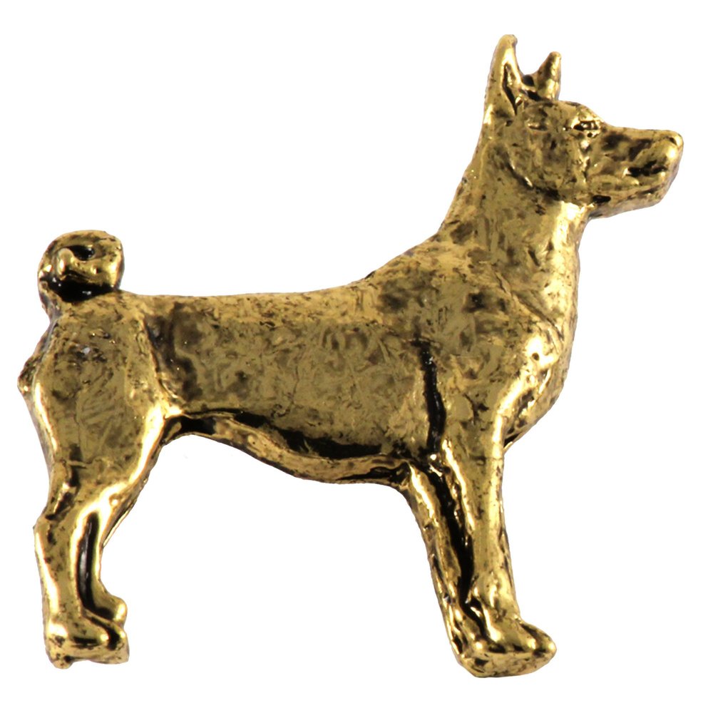 Basenji Pin, Full Body, Gold Plated, DG318F, 1 1/2 Inches, Handmade in the USA, Barkless Gift, Realistic Pin, Metal, Lapel Pin, Hat Pin, Brooch, Gift, Over 90 Dog Breeds Available