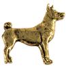 Basenji Pin, Full Body, Gold Plated, DG318F, 1 1/2 Inches, Handmade in the USA, Barkless Gift, Realistic Pin, Metal, Lapel Pin, Hat Pin, Brooch, Gift, Over 90 Dog Breeds Available view 1