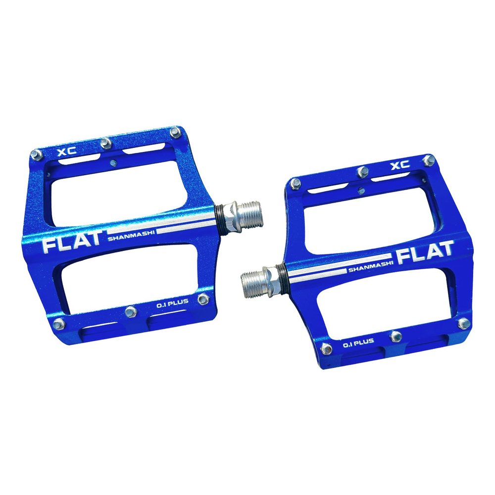 UPANBIKE Mountain Bike Bearing Pedals 9/16'' Spindle Aluminum Alloy Flat Platform for BMX MTB Road Bicycle (Blue)