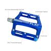 UPANBIKE Mountain Bike Bearing Pedals 9/16'' Spindle Aluminum Alloy Flat Platform for BMX MTB Road Bicycle (Blue) view 3