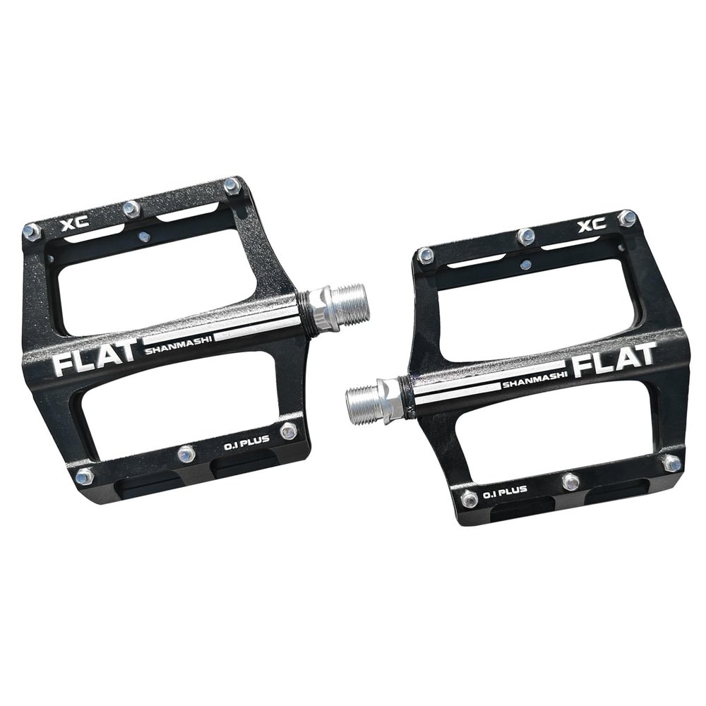 UPANBIKE Mountain Bike Bearing Pedals 9/16'' Spindle Aluminum Alloy Flat Platform for BMX MTB Road Bicycle (Black)