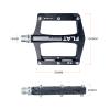 UPANBIKE Mountain Bike Bearing Pedals 9/16'' Spindle Aluminum Alloy Flat Platform for BMX MTB Road Bicycle (Black) view 2