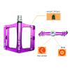 UPANBIKE Mountain Bike Bearing Pedals 9/16'' Spindle Aluminum Alloy Flat Platform for BMX MTB Road Bicycle (Purple) view 4