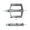 UPANBIKE Mountain Bike Bearing Pedals 9/16'' Spindle Aluminum Alloy Flat Platform for BMX MTB Road Bicycle (Titanium Color) view 2