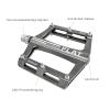 UPANBIKE Mountain Bike Bearing Pedals 9/16'' Spindle Aluminum Alloy Flat Platform for BMX MTB Road Bicycle (Titanium Color) view 3
