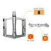 UPANBIKE Mountain Bike Bearing Pedals 9/16'' Spindle Aluminum Alloy Flat Platform for BMX MTB Road Bicycle (Titanium Color) view 4