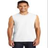 Port & Co Men's Core Cotton Sleeveless Tee, White, Small view 1