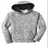 SPORT-TEK Youth PosiCharge Electric Heather Fleece Hooded Pullover, Black Electric, X-Large view 1