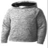 SPORT-TEK Youth PosiCharge Electric Heather Fleece Hooded Pullover, Black Electric, X-Large view 2