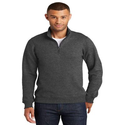 P&C Fan Favorite Fleece 1/4-Zip Pullover Sweatshirt 4XL Dark Heather Grey