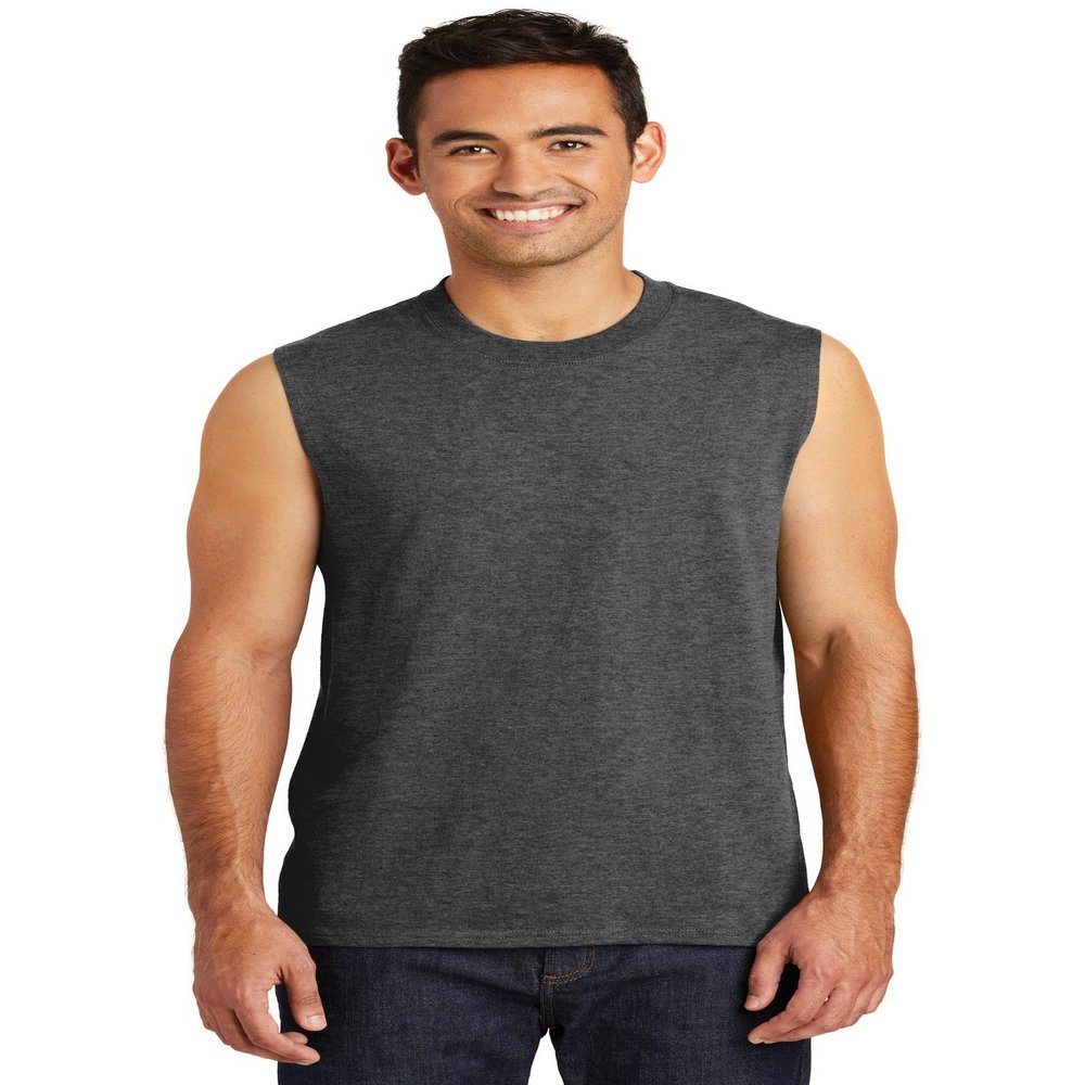 Port & Company Core Cotton Sleeveless Tee 3XL Dark Heather Grey