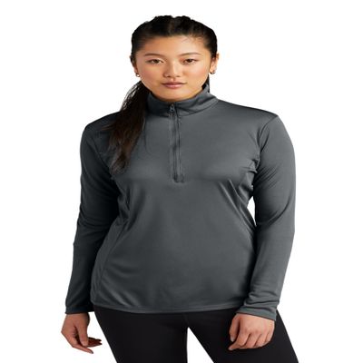 SPORT-TEK Women's PosiCharge Competitor Quarter Zip Pullover, Iron Grey, Small