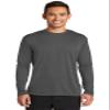 Port & Company Performance Long Sleeve Tee | UPF 50 Athletic Workout Clothing for Spring & Summer | PC380LS, Charcoal, 4X-Large view 1