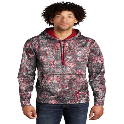 SPORT-TEK Unisex Sport-Wick Mineral Freeze Fleece Hooded Pullover, Deep Red, X-Small