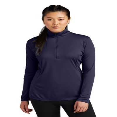 SPORT-TEK Women's PosiCharge Competitor Quarter Zip Pullover, True Navy, Medium