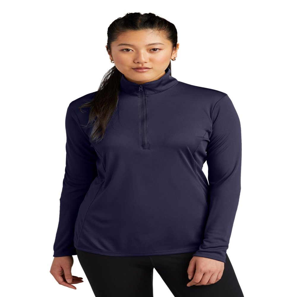 SPORT-TEK Women's PosiCharge Competitor Quarter Zip Pullover, True Navy, Medium
