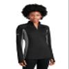 SPORT-TEK Women's Sport-Wick Stretch Contrast Quarter Zip Pullover, Black/Charcoal Grey Heather, Small view 1