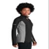 SPORT-TEK Women's Sport-Wick Stretch Contrast Quarter Zip Pullover, Black/Charcoal Grey Heather, Small view 2