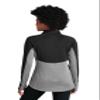 SPORT-TEK Women's Sport-Wick Stretch Contrast Quarter Zip Pullover, Black/Charcoal Grey Heather, Small view 3