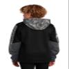 SPORT-TEK Youth Sport-Wick Mineral Freeze Fleece Colorblock Hooded Pullover, Black/Black, X-Small view 3