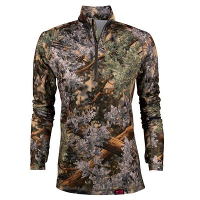 King's Camo Women's XKG Elevation 1/4 Zip Long Sleeve Tee, Desert Shadow, Medium