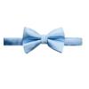 Spring Notion Men's Solid Color Satin Microfiber Bow Tie and Hankerchief Set Light Blue view 2
