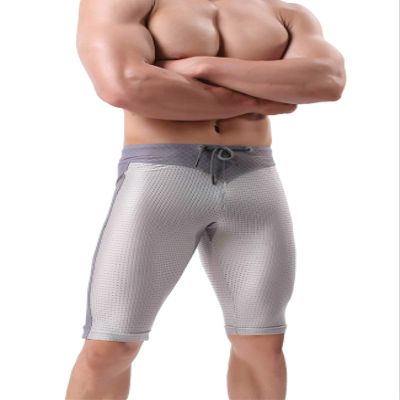BRAVE PERSON 40 Nylon Mesh Tight Medium Pants Running Fitness Leisure Yoga Pants (M / 28-31, 0002 - Silver Gray)