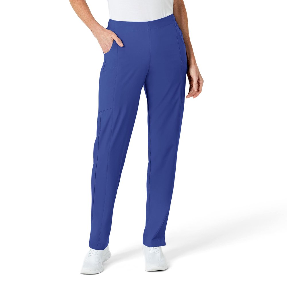 WonderWink W123 Womens Flat-Front Double Cargo Pant Galaxy Blue, X-Large Tall