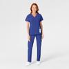 WonderWink W123 Womens Flat-Front Double Cargo Pant  Galaxy Blue, X-Large Tall view 3