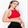 Kurve High Neck Bralette, UV Protective Fabric UPF 50+ (Made with Love in The USA), Red, Medium/Large view 2