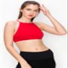Kurve High Neck Bralette, UV Protective Fabric UPF 50+ (Made with Love in The USA), Red, Medium/Large view 4