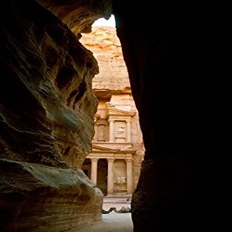 Jordan Petra Jordans Treasury Ancient Architecture Poster Print by Dave Bartruff (11 x 17)