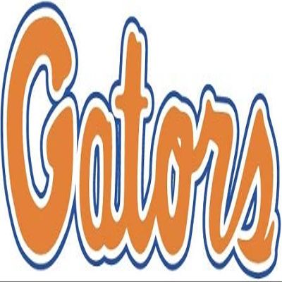 4 Inch Gators Text Logo Decal UF University of Florida FL Removable Wall Sticker Art NCAA Home Room Decor 4 by 1 3/4 Inches
