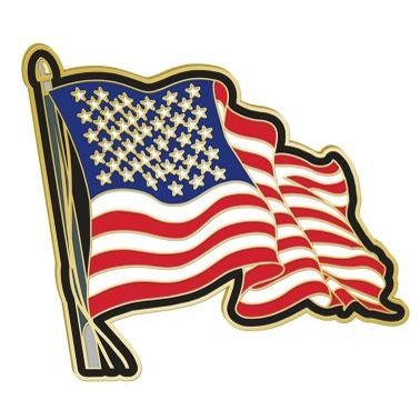 Crown Awards American Flag Lapel Pin - Enamel USA Flag Lapel Pins 30 Pack Prime