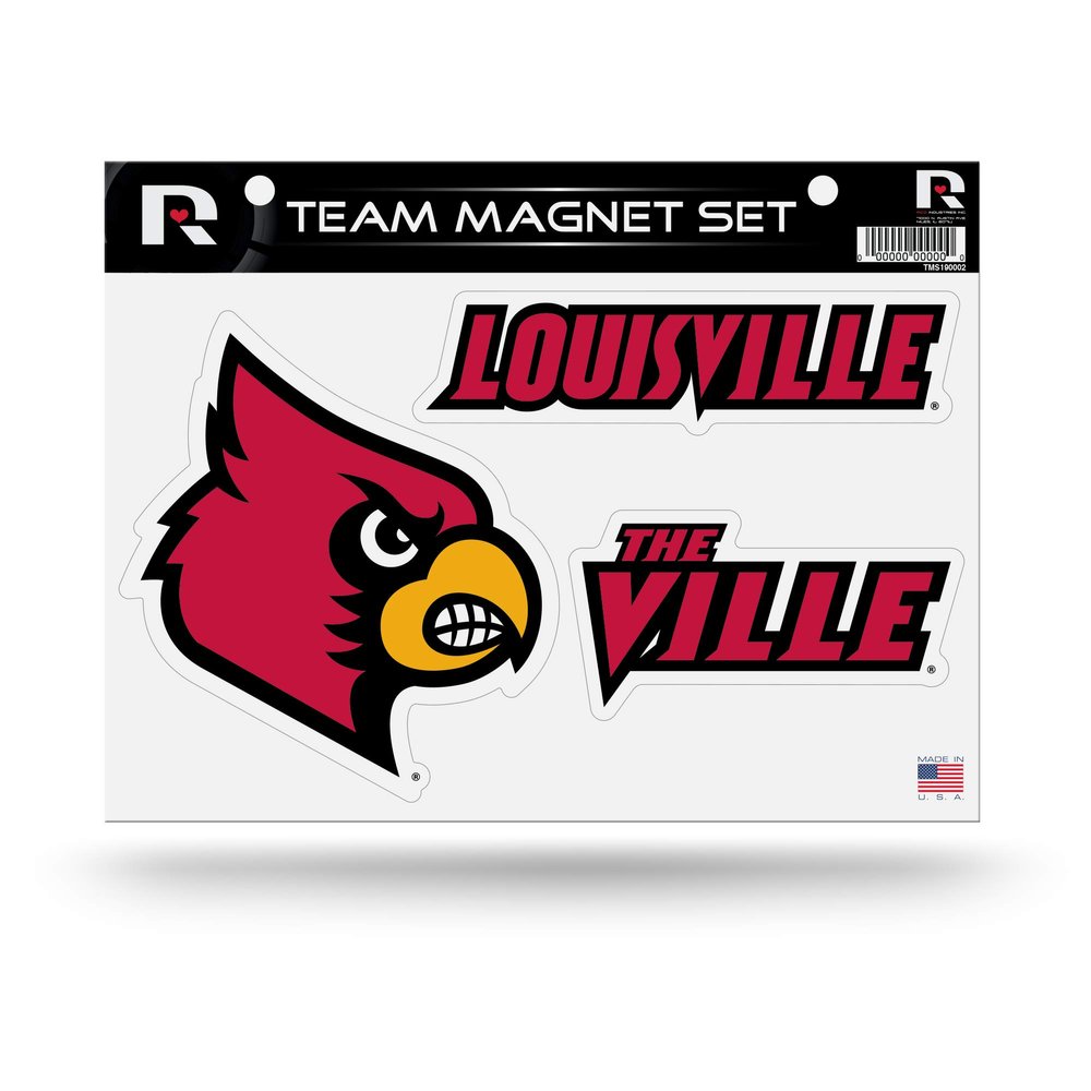 Rico Industries NCAA Louisville Cardinals Die Cut Team Magnet Set Sheet