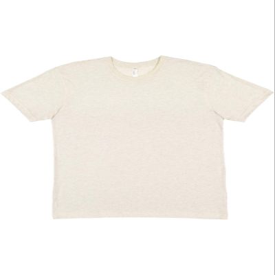 LAT Youth 100% Cotton Jersey Crew Neck Short Sleeve Tee, Natural Heather, X-Small