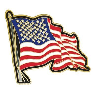 American Flag Lapel Pin - Enamel USA Flag Lapel Pins 50 Pack