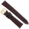 14mm Di Modell Brown Bali Louisiana Alligator Pattern On Calfskin Watch Band XS view 2
