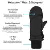 N'Ice Caps Kids Waterproof Snow Mittens Cold Weather Thinsulate Insulated (Black, 4-5 Years) view 4