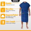 BESTA Surf Poncho, Wetsuit Changing Robe/Towel with Hood and Front Pocket. Thick Microfiber Material (Blue, Medium) view 2