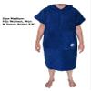 BESTA Surf Poncho, Wetsuit Changing Robe/Towel with Hood and Front Pocket. Thick Microfiber Material (Blue, Medium) view 3
